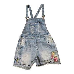 Newplay L/40 Embroidered Denim Overalls